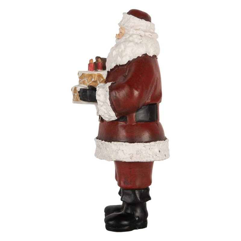 Clayre & Eef Christmas Decoration Santa Claus 10x10x22 cm Red Plastic