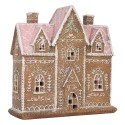 Clayre & Eef Gingerbread house with LED 21x8x20 cm Brown Plastic