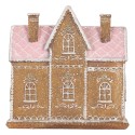 Clayre & Eef Gingerbread house with LED 21x8x20 cm Brown Plastic