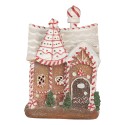 Clayre & Eef Casa di pan di zenzero con LED 16x12x23 cm Marrone Plastica