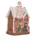 Clayre & Eef Casa di pan di zenzero con LED 16x12x23 cm Marrone Plastica