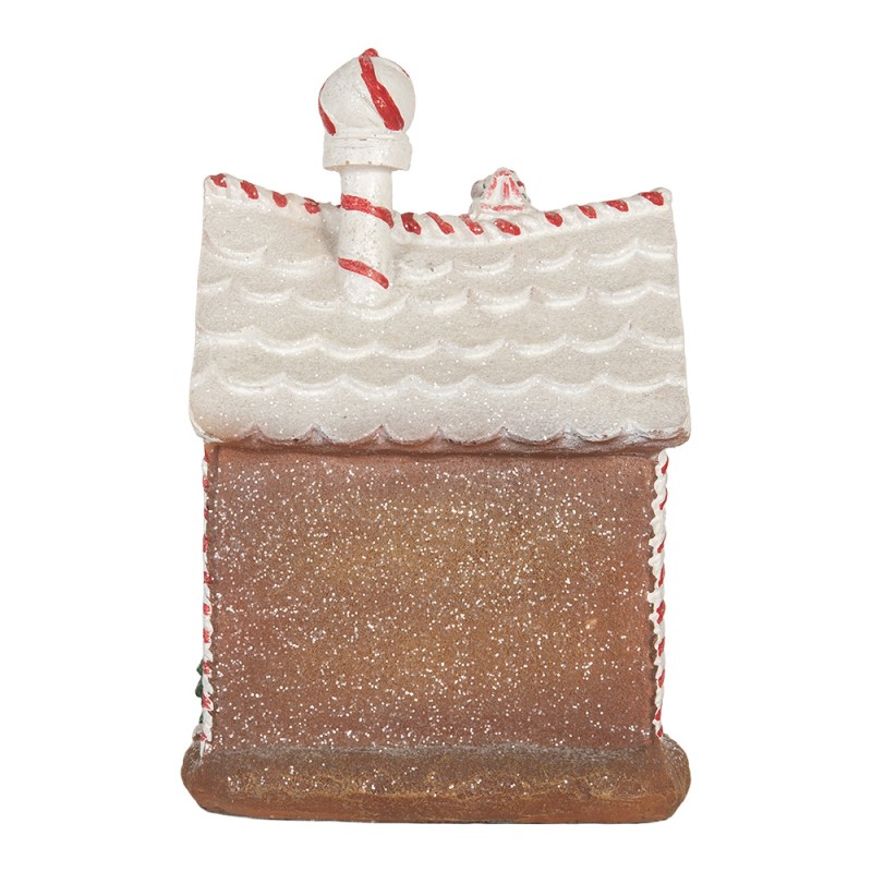 Clayre & Eef Casa di pan di zenzero con LED 16x12x23 cm Marrone Plastica