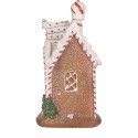 Clayre & Eef Casa di pan di zenzero con LED 16x12x23 cm Marrone Plastica