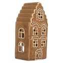 Clayre & Eef Waxinelichthouder Huis 8x7x16 cm Bruin Keramiek