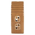 Clayre & Eef Waxinelichthouder Huis 8x7x16 cm Bruin Keramiek