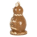 Clayre & Eef Christmas Decoration Snowman 9x7x13 cm Brown Ceramic