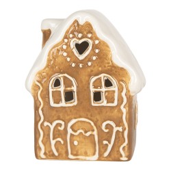 Clayre & Eef Décoration Maison avec LED 8x6x11 cm Marron Céramique