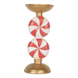 Clayre & Eef Decorazione natalizia con illuminazione a LED Ø 11x23 cm Color oro Plastica