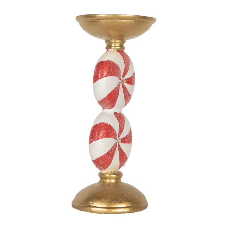 Clayre & Eef Decorazione natalizia con illuminazione a LED Ø 11x23 cm Color oro Plastica