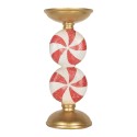 Clayre & Eef Decorazione natalizia con illuminazione a LED Ø 11x23 cm Color oro Plastica