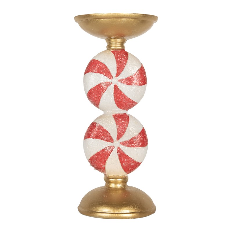 Clayre & Eef Decorazione natalizia con illuminazione a LED Ø 11x23 cm Color oro Plastica