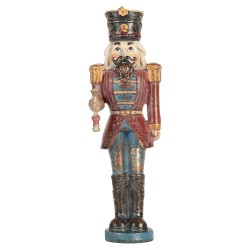 Clayre & Eef Beeld Notenkraker 7x6x21 cm Rood Kunststof
