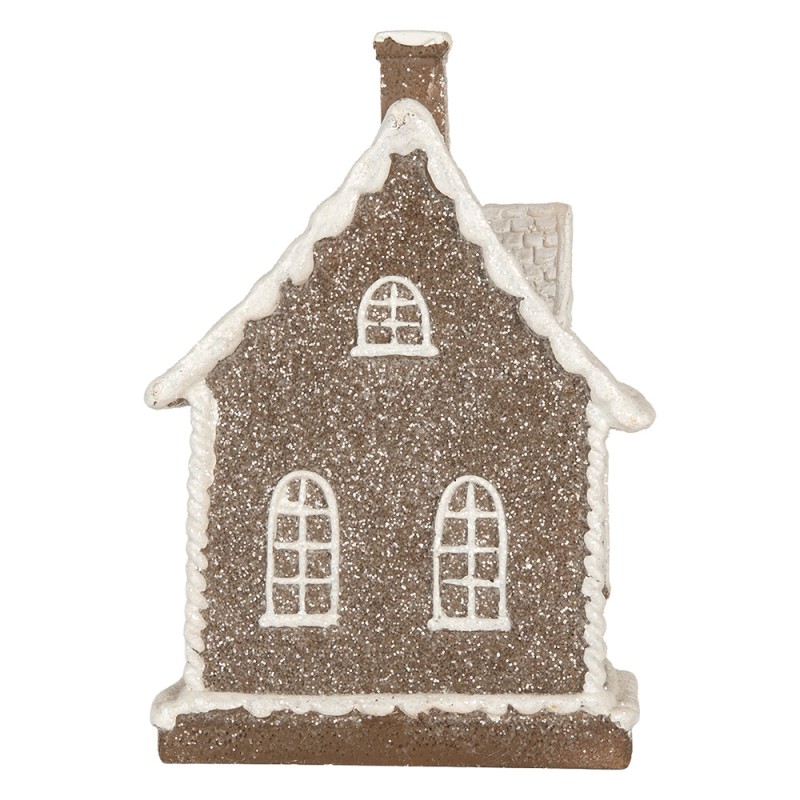 Clayre & Eef Casa di pan di zenzero con LED 16x10x23 cm Marrone Plastica
