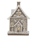 Clayre & Eef Casa di pan di zenzero con LED 16x10x23 cm Marrone Plastica