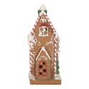Clayre & Eef Casa di pan di zenzero con LED 15x9x20 cm Marrone Plastica