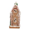 Clayre & Eef Casa di pan di zenzero con LED 15x9x20 cm Marrone Plastica