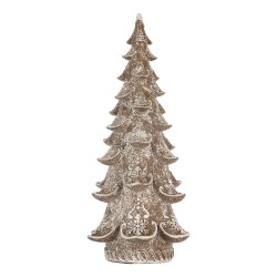 Clayre & Eef Decoration Christmas Tree 14x13x30 cm Brown Plastic