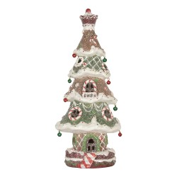 Clayre & Eef Decorazione Albero di Natale 3xAAA Marrone Plastica