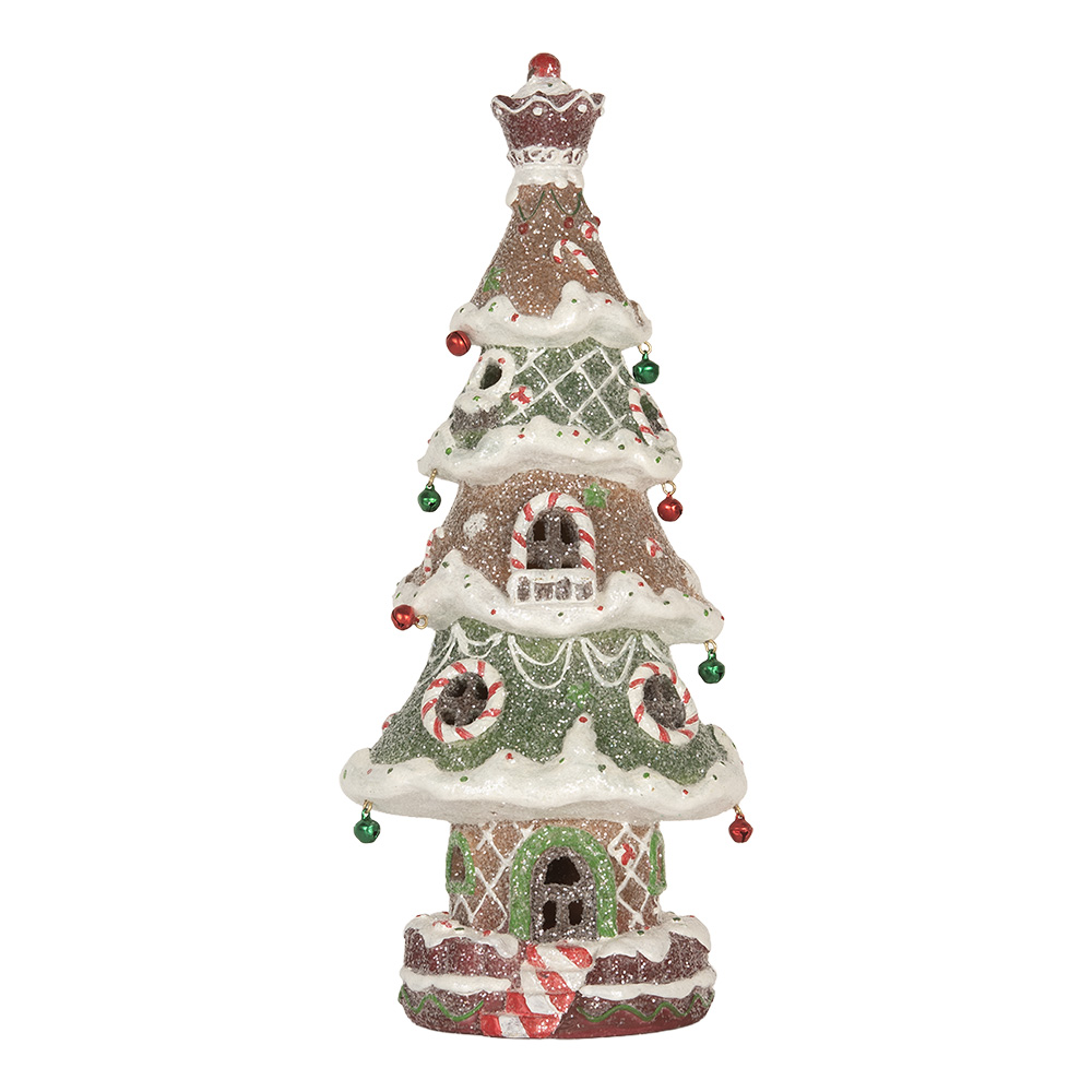 Clayre & Eef Decoratie Kerstboom 3xAAA Bruin Kunststof afbeelding 1