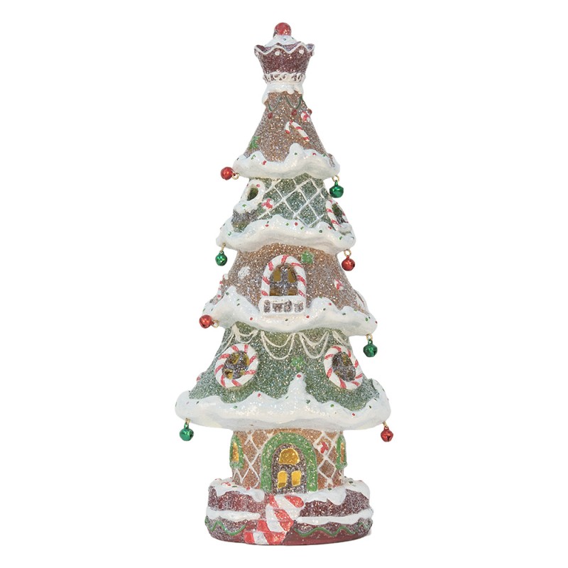 Clayre & Eef Decorazione Albero di Natale 3xAAA Marrone Plastica