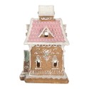 Clayre & Eef Casa di pan di zenzero con LED 9x10x15 cm Marrone Plastica