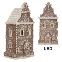 Clayre & Eef Gingerbread house met LED 3 x AAA Bruin Kunststof