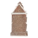 Clayre & Eef Gingerbread house met LED 3 x AAA Bruin Kunststof