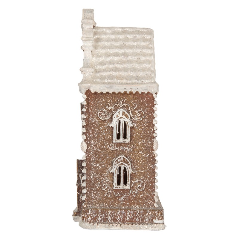 Clayre & Eef Gingerbread house met LED 3 x AAA Bruin Kunststof