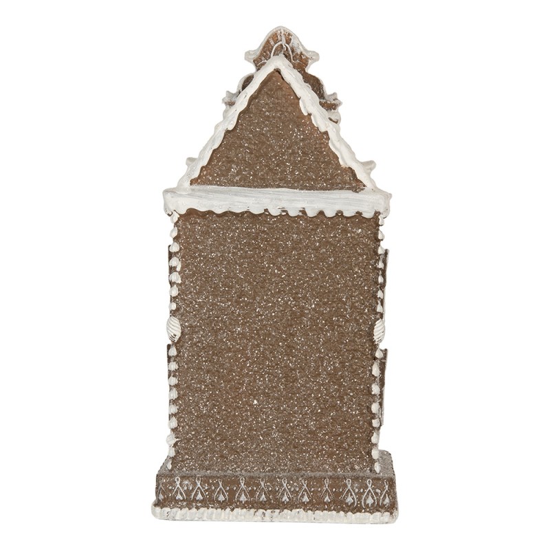 Clayre & Eef Gingerbread house met LED 12x11x25 cm Bruin Kunststof