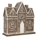 Clayre & Eef Casa di pan di zenzero con LED 26x10x25 cm Marrone Plastica
