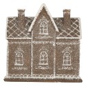 Clayre & Eef Casa di pan di zenzero con LED 26x10x25 cm Marrone Plastica