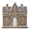 Clayre & Eef Casa di pan di zenzero con LED 26x10x25 cm Marrone Plastica
