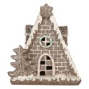 Clayre & Eef Gingerbread house with LED 17x10x18 cm Brown Plastic