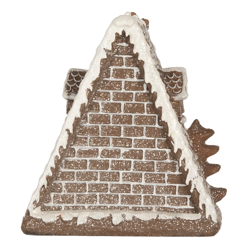 Clayre & Eef Gingerbread house with LED 17x10x18 cm Brown Plastic