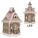 Clayre & Eef Casa di pan di zenzero con LED Marrone Plastica