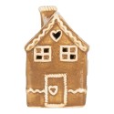 Clayre & Eef Casa di pan di zenzero con LED 7x7x11 cm Marrone Ceramica