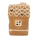 Clayre & Eef Casa di pan di zenzero con LED 7x7x11 cm Marrone Ceramica