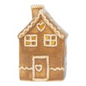 Clayre & Eef Casa di pan di zenzero con LED 7x7x11 cm Marrone Ceramica