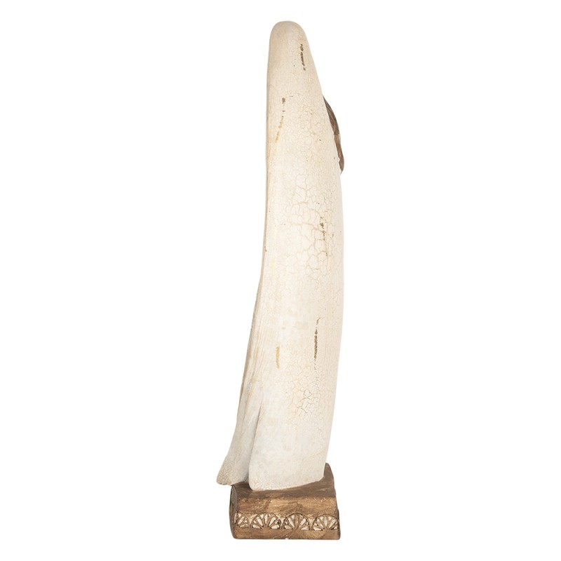 Clayre & Eef Decorazione di Natalizie Angelo 19x10x40 cm Beige Plastica