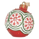 Clayre & Eef Christmas Ornament Christmas bauble Ø 12x14 cm Red Plastic
