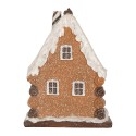 Clayre & Eef Gingerbread house with LED 15x8x20 cm Brown Plastic