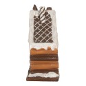 Clayre & Eef Gingerbread house with LED 15x8x20 cm Brown Plastic