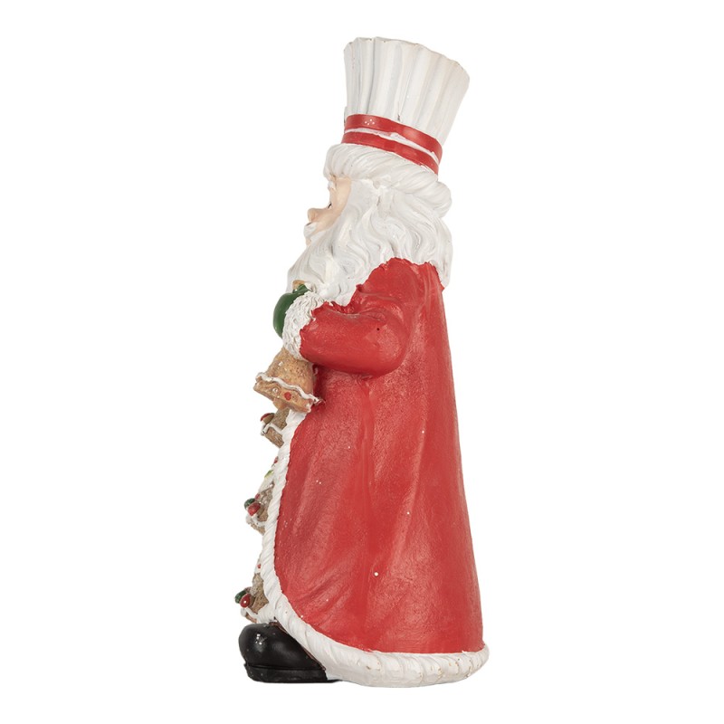 Clayre & Eef Statuetta decorativa di Natale Babbo Natale 15x11x25 cm Marrone Plastica