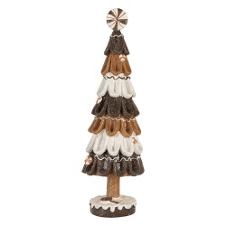 Clayre & Eef Dekoration Weihnachtsbaum Ø 12x39 cm Braun Kunststoff