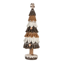 Clayre & Eef Dekoration Weihnachtsbaum Ø 12x39 cm Braun Kunststoff