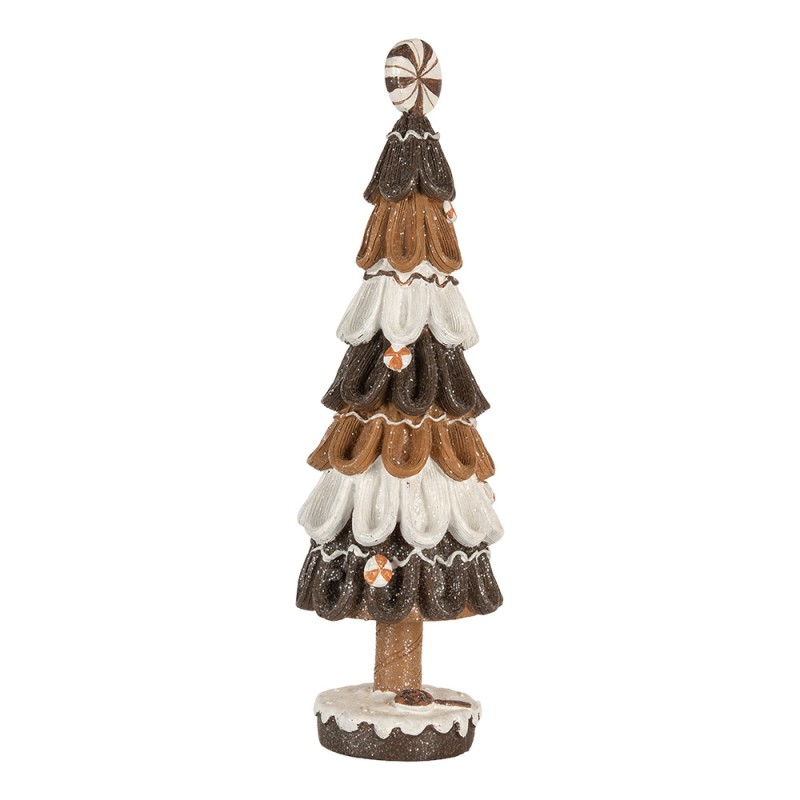 Clayre & Eef Decorazione Albero di Natale Ø 12x39 cm Marrone Plastica
