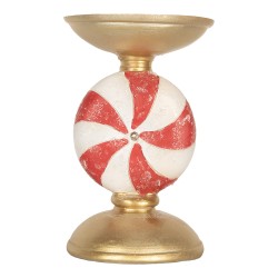 Clayre & Eef Christmas Decoration with LED Lighting Ø 10x16 cm Gold colored Plastic Christmas