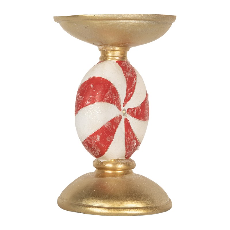 Clayre & Eef Decorazione natalizia con illuminazione a LED Ø 10x16 cm Color oro Plastica Natale