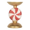 Clayre & Eef Decorazione natalizia con illuminazione a LED Ø 10x16 cm Color oro Plastica Natale