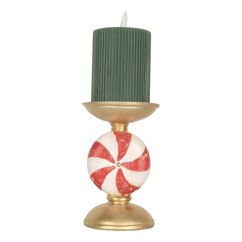 Clayre & Eef Decorazione natalizia con illuminazione a LED Ø 10x16 cm Color oro Plastica Natale